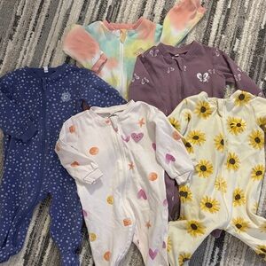 Colorful Kids Footies Set with Fun Patterns